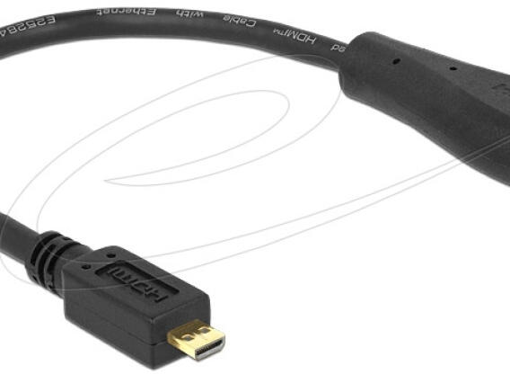 Micro HDMI-HDMI kábel 23cm Delock 65391
