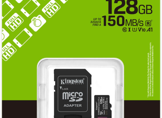 128 GB MicroSD kártya Kingston Canvas Select Plus 