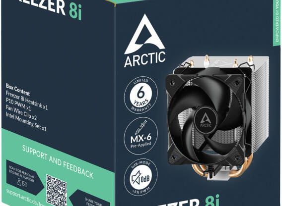 Arctic Freezer 8i Intel LGA 1851/1700 CPU hűtő