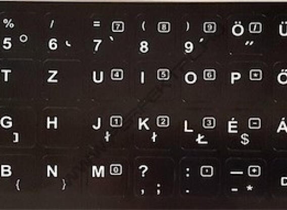 Billentyűzet matrica basic fehér karakter Tiger Tech