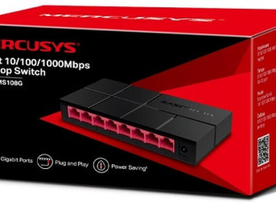 8 portos Gigabit switch Mercusys MS108G 