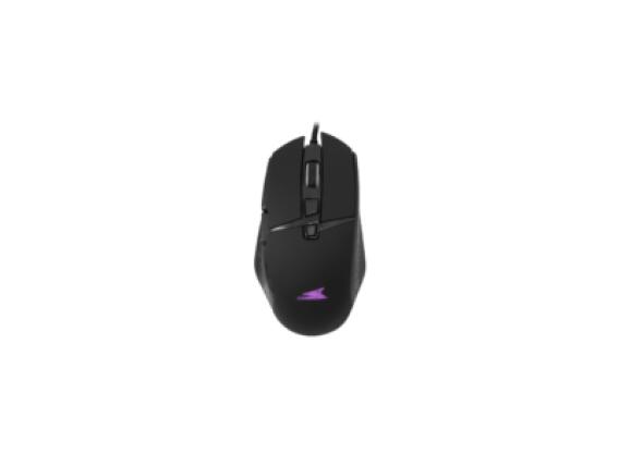 Barracuda RAPTOR-B, BGM-051B gamer egér,8D, fekete, 6400 dpi