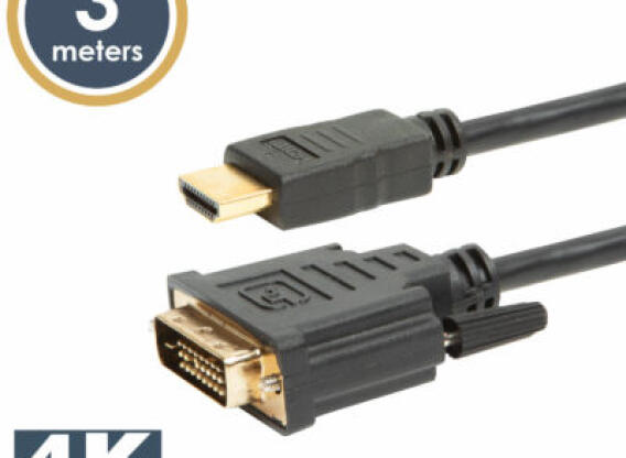 DVI-D - HDMI kábel  3 m