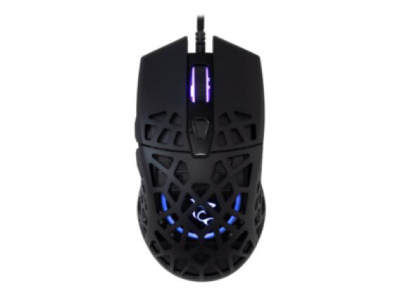 White Shark CARADOC-B, GM-5018B gamer egér,7D, fekete, 7200 dpi, RGB