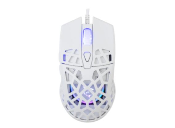 White Shark CARADOC-W, GM-5018W gamer egér,7D, fehér, 7200 dpi, RGB