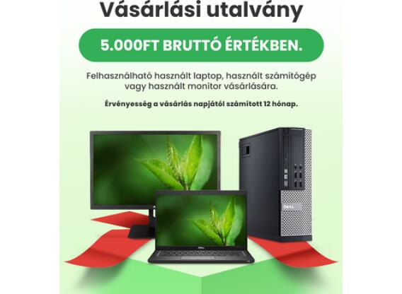 Vásárlási utalvány 5.000Ft Bruttó értékben.