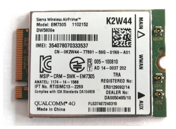 Dell EM7305 DW5809e 4G LTE kártya